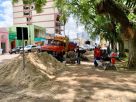Nova empresa retoma as obras de revitalização da Praça da Matriz de São Luiz Gonzaga