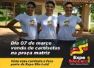Comissão de marketing da Expo São Luiz vende camisetas da feira neste sábado