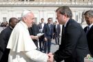 Ministro do Turismo Brasileiro com o Papa Francisco