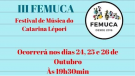 F E M U C A - Festival de Música da Escola Madre Catarina Lépori