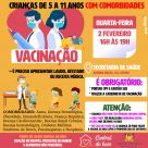 VACINAÇÃO CRIANÇAS COM COMORBIDADES DE 5 A 11 ANOS