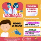 VACINAÇÃO CONTRA A COVID-19 EM MENINOS DE 11 ANOS (SEM COMORBIDADES) EM SANTO ANGELO