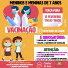 VACINAÇÃO CONTRA A COVID-19 MENINOS E MENINAS DE 7 ANOS