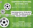 Abertas inscrições para o futebol sete em Santo Ângelo