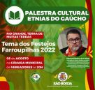 SMCTEL realiza Palestra Cultural Etnias do Gaúcho nesta sexta-feira