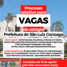 Inscrições para o processo seletivo de estagiários na Prefeitura de São Luiz Gonzaga seguem até o dia 18