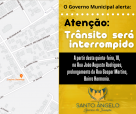 Trânsito será interrompido na rua principal do Bairro Harmonia em Santo Ângelo