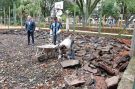 Espaços de lazer da Praça Leônidas Ribas estão sendo revitalizados em Santo Ângelo