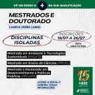 Inscrições para disciplinas isoladas de mestrados e doutorado em Cerro Largo serão abertas no dia 18