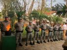 14° Batalhão de Polícia Militar de São Luiz Gonzaga recebe a Centelha da Chama Crioula